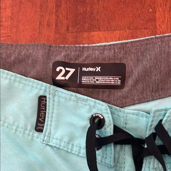 Hurley Blue and Black Board Shorts Swimwear - Picture 2 of 6